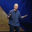  Tim Cook, boss d'Apple, pr&eacute;sente les nouveaut&eacute;s de la marque &agrave; Cupertino, le 9 septembre 2014.&nbsp; 