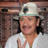 Carlos Santana présente le vin "Supernatural Rose Wine" à Las Vegas, le 22 mai 2013.