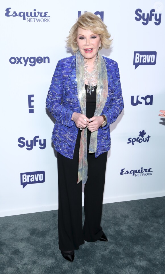 Joan Rivers lors de la soirée "NBC Universal Cable Entertainment Upfronts" à New York, le 15 mai 2014. C
