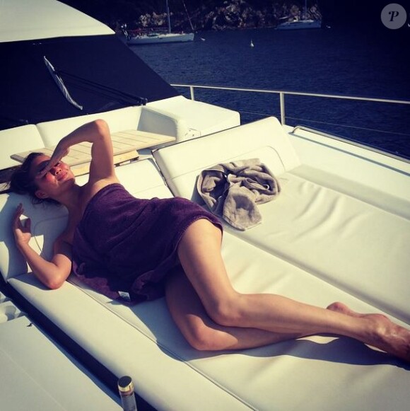 Chrissy Teigen, en vacances en Toscane avec son mari John Legend. Septembre 2014.