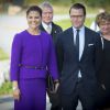 La princesse héritière Victoria et le prince Daniel de Suède étaient en visite à Umea, Capitale européenne de la Culture, le 11 septembre 2014. Le couple princier a notamment découvert le Parc des Sculptures et le Musée des Guitares.
