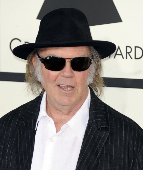 Neil Young lors de la 56e cérémonie des Grammy Awards à Los Angeles, le 26 janvier 2014