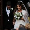 Elisabetta Canalis et Brian Perri à leur mariage, Sassari, Sardaigne, le 14 septembre 2014.