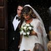Elisabetta Canalis et Brian Perri à leur mariage, Sassari, Sardaigne, le 14 septembre 2014.