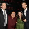 Scott Frank, Danny DeVito, Lucy DeVito, Dan Stevens lors de la présentation du film Balade entre les tombes à New York le 17 septembre 2014