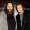 Olafur Darri Olafsson et Liam Neeson lors de la présentation du film Balade entre les tombes à New York le 17 septembre 2014