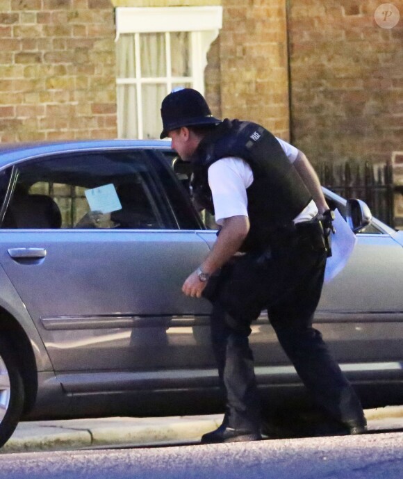 Des allées et venues ont eu lieu aux abords de Clarence House, à Londres, dans la soirée du 17 septembre 2014 pour la soirée des 30 ans du prince Harry.