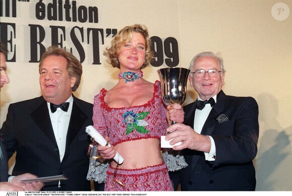 Delphine Boël, fille illégitime supposée du roi Albert II de Belgique, à Paris en décembre 1999 lors de la cérémonie des Best.