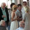 James Blunt et sa femme Sofia Wellesley quittent l'aéroport de Majorque, le 20 septembre 2014. Le couple s'est marié hier dans l'île.