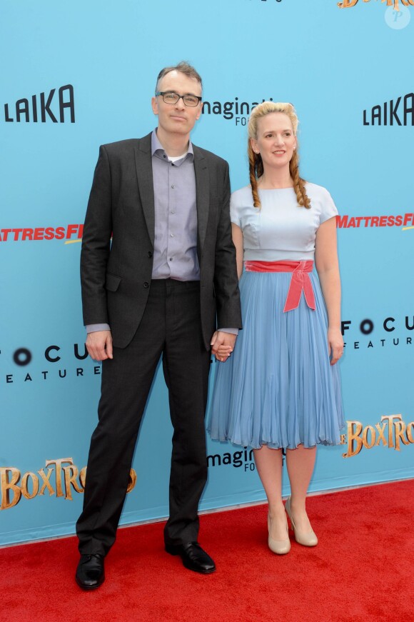 Le réalisateur Anthony Stacchi et sa femme à la première du film Les Boxtrolls à Universal City, Los Angeles, le 21 septembre 2014.