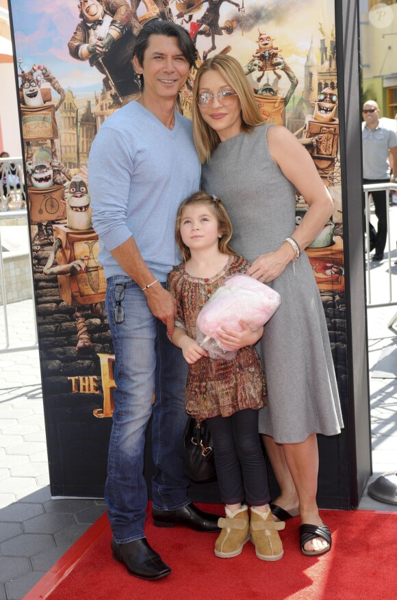 Lou Diamond Phillips en famille à la première du film Les Boxtrolls à Universal City, Los Angeles, le 21 septembre 2014.