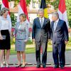 La reine Mathilde et le roi Philippe de Belgique, entourés du président de la république d'Allemagne Joachim Gauck et sa compagne Daniela Schadt - Rencontre des Chefs d'Etats germanophones à Bad Doberan. Le 18 septembre 2014 18/09/2014 - Bad Doberan