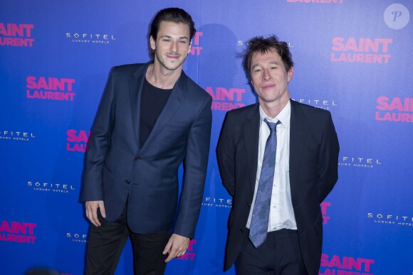 Gaspard Ulliel et Bertrand Bonello - Avant-première du film "Saint Laurent" au Centre Georges Pompidou à Paris le 23 septembre 2014.