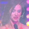 Leila s'adresse à son public dans la finale de Secret Story 8 sur TF1, le vendredi 26 septembre 2014