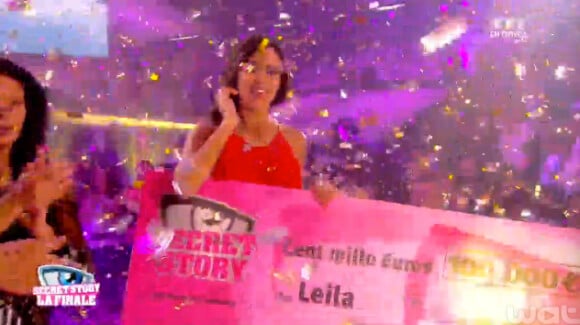 Leila grande gagnante de Secret Story 8 dans la finale de Secret Story 8, le vendredi 26 septembre 2014, sur TF1