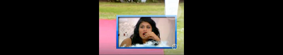 Jessica choquée par les images de Nathalie et Vivian en train de faire l'amour diffusées pendant la finale de Secret Story 8, sur TF1, le vendredi 26 septembre 2014