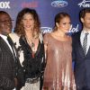 Randy Jackson, Steven Tyler, Jennifer Lopez et Ryan Seacrest - Soirée American Idol saison 11 à Los Angeles, le 1er mars 2012 