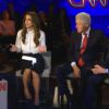 Rania de Jordanie en interview sur CNN avec Bill Clinton le 25 septembre 2014.