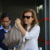 Exclusif - Valérie Trierweiler à son arrivée à l'aéroport de Roissy, en provenance de Madagascar, le 16 septembre 2014