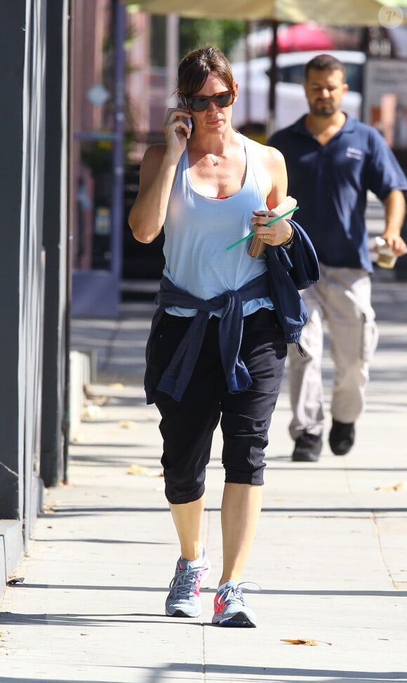 Jennifer Garner à la sortie de son cours de gym à Los Angeles, le 22 septembre 2014