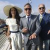 George Clooney et sa femme Amal Alamuddin quittent Venise, le 29 septembre 2014
