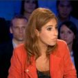 Léa Salamé sur le plateau d'On n'est pas couché sur France 2, le samedi 30 août 2014.