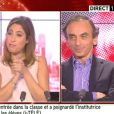 La journaliste Léa Salamé a dit au revoir à ses polémistes de "Ça se dispute", Eric Zemmour et Nicolas Domenach. Sur i-TELE, samedi 5 juillet 2014.