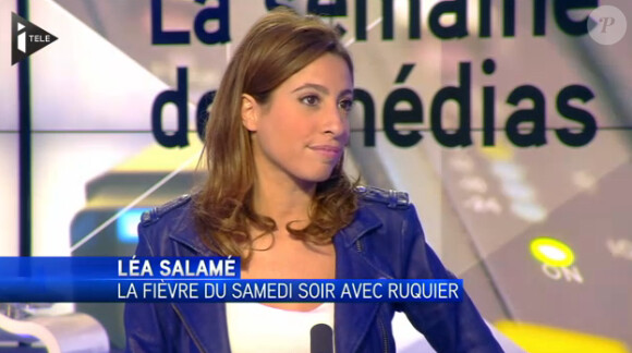 La journaliste Léa Salamé dans "La semaine des médias". Juin 2014.