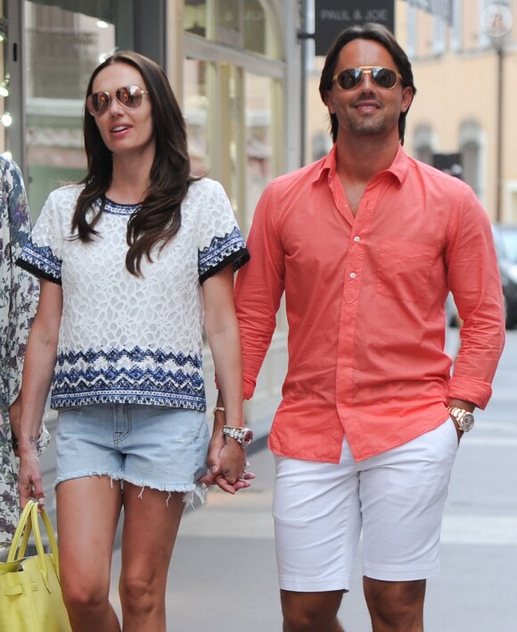 Tamara Ecclestone et son mari Jay Rutland font du shopping à Saint-Tropez le 25 juillet 2014