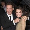 Benedict Cumberbatch et Keira Knightley - Première du film "The Imitation Game" à Londres le 8 octobre 2014.