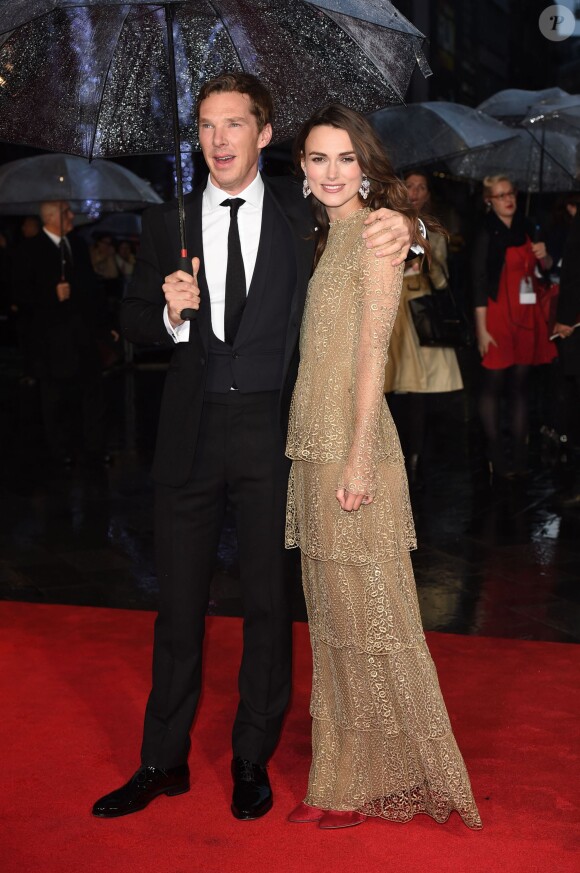 Benedict Cumberbatch et Keira Knightley à la cérémonie d'ouverture du BFI Festival à Londres le 8 octobre 2014.