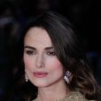 Keira Knightley (en Valentino) à la cérémonie d'ouverture du BFI Festival à Londres le 8 octobre 2014.