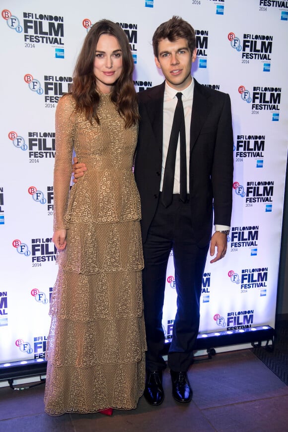 Keira Knightley et son mari James Righton à la soirée du film "The Imitation Game" à Londres le 8 octobre 2014.
