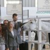 Le roi Felipe VI et la reine Letizia d'Espagne inauguraient la foire internationale aux bestiaux à Zafra, le 2 octobre 2014.
