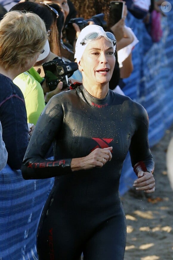 Teri Hatcher participe à un triathlon à Malibu le 14 septembre 2014