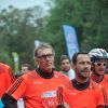 Laurent Blanc et Michaël Llodra - La troisième édition de la "Run & Bike Solidaire" au profit du Secours populaire français organisée à Paris sur le Domaine national de Saint-Cloud, le 12 octobre 2014.