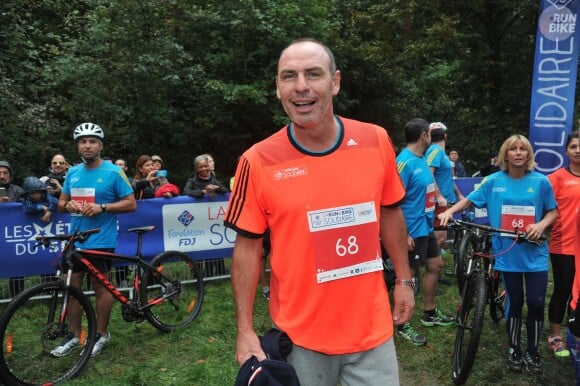 Alain Boghossian - La troisième édition de la "Run & Bike Solidaire" au profit du Secours populaire français organisée à Paris sur le Domaine national de Saint-Cloud, le 12 octobre 2014.