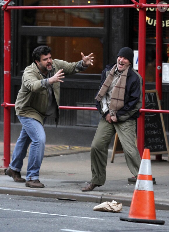 Richard Gere sur le tournage du film Time Out of Mind à New York le 17 avril 2014