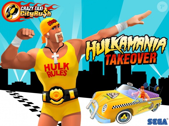 Hulk Hogan dans le jeu "Crazy Taxi City Rush" - octobre 2014