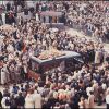 Les obsèques de Daniel Balavoine en 1986 à Biarritz. 