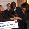 Melinda Gates et le Dr. Aristide Aplogan ( épidemiologue) - Melinda Gates et Anne Hidalgo lancent l'Appel de Paris pour la santé des femmes et des enfants dans le monde à Paris le 14 octobre 2014.