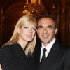 Exclusif - Nikos Aliagas et sa compagne Tina Grigoriou - Prix Special - Soiree annuelle de la FIDH (Federation Internationale des Droits de l'homme) et 65eme anniversaire de la Declaration universelle des Droits de l'Homme a l'Hotel de Ville de Paris le 10 decembre 2013.