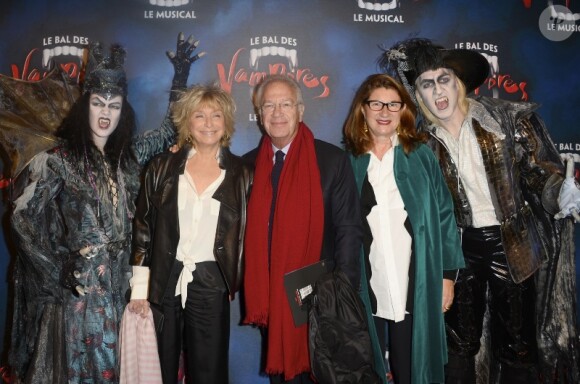 Danièle Thompson, Bernard Murat et sa femme Andrée Zana-Murat - Générale de la comédie musicale Le Bal des Vampires, au théâtre Mogador à Paris, le 16 octobre 2014