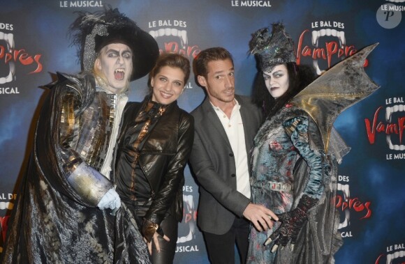 Amandine Bourgeois et David Lantin - Générale de la comédie musicale Le Bal des Vampires, au théâtre Mogador à Paris, le 16 octobre 2014