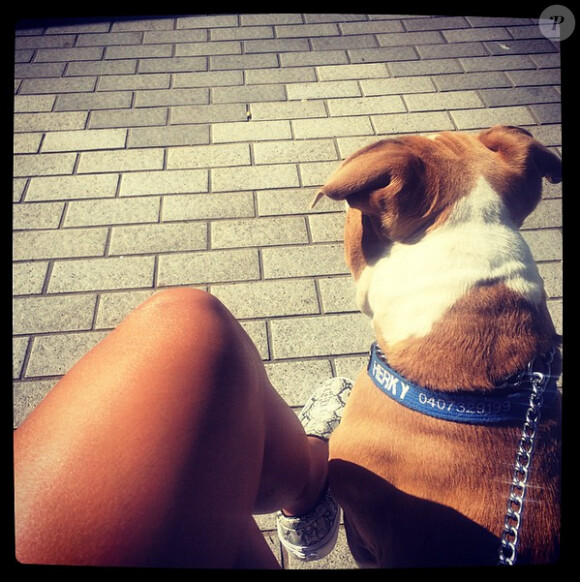 Lauryn Eagle avec son 'homme', Herky, photo Instagram du 2 octobre 2014