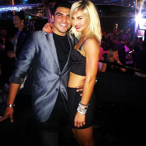 Lauryn Eagle avec le boxeur Victor Ortiz à la soirée Maxim Hot 100, photo publiée sur Instagram le 11 juillet 2014