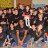 Yannick Noah participe à la dictée d'ELA à l'école élémentaire Lemercier dans le 17ème arrondissement à Paris le 17 octobre 2014