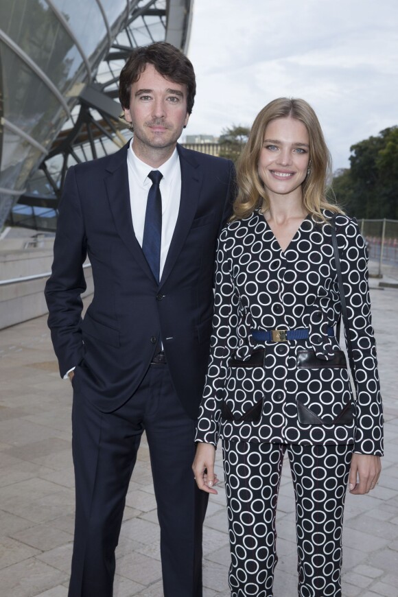 Antoine Arnault et sa compagne Natalia Vodianova - Inauguration du musée de la Fondation Louis Vuitton à Paris le 20 octobre 2014. 