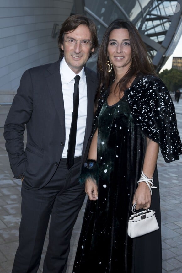 Pietro Beccari et sa femme Elisabetta - Inauguration du musée de la Fondation Louis Vuitton à Paris le 20 octobre 2014. 