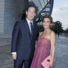 Nicolas Bazire et sa femme Fabienne - Inauguration du musée de la Fondation Louis Vuitton à Paris le 20 octobre 2014. 